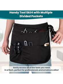 Multifunctional Apron Storage Waist Bag With Adjustable Strap,Beauty And Hair Styling Tool Storage Bag,Barber Work Apron Tools Storage Bag, Waist Apron Hairstylist Accessories Bag, Makeup Artist Waist Pack, Multi-Pocket Tool Waist Bag,Suitable For Barber Shop, Beauty Salon, Lawn Care, Manicure, Makeup, Gardening, Home Cleaning, Restaurant Waiter And More - Work Apron,Travel Holiday Essentials, Easyclean Material, Cosmetology Professionals ,Travel Essential Bag - Black - View 8