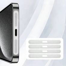 4 pièces Maille anti-poussière tout-en-1 pièce pour Apple 12/13/14/15/16/17-ProMax, maille anti-poussière en métal une pièce pour haut-parleur et 15 bouchons anti-poussière, mieux protéger le téléphone, résistant aux rayures