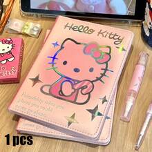 1 Notebook/Sanrio KT Cat Full-Color Page A6 Notebook Leather High Appearance Cute Cartoon Notebook, School Student Diary Notebook - Suitable For Holiday Parties, Christmas Gifts, Prizes - Multicolor - View 6