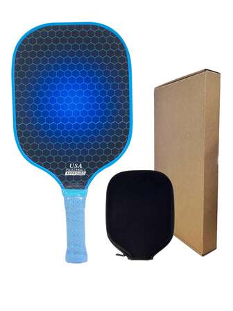  TuBao Pink Pickleball Paddle Set - 1pc Lightweight Honeycomb Core Racket With Non-Slip Grip, Stylish Black & Purple Pattern | Portable Kit For Outdoor/Indoor Sports, Perfect For Beginners & Casual Players