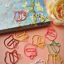 20 sztuk spinaczy do papieru Kawaii Cat dla miłośników kotów, losowe 5-kolorowe metalowe spinacze do zakładek, urocze upominki na imprezę i artykuły szkolne, zestaw upominkowy w hurtowych ilościach