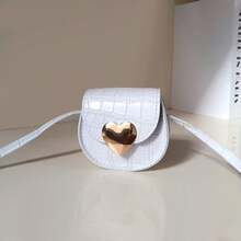 Fashionable Heart-Shaped Crossbody Coin Purse For Girls - A - View 14