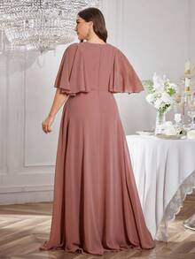 Đầm dạ hội dáng ôm vừa vặn bằng chiffon, cổ tròn, đính sequin của SUPGIR dành cho nữ, thích hợp làm đầm cưới, đầm sinh nhật, đầm tốt nghiệp, đầm dự tiệc. - Bụi hồng - Xem 2