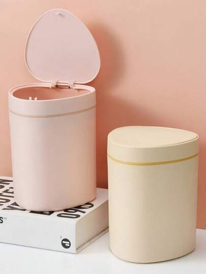Mini Trash Can With Lid, Small Compact, Plastic Desktop Garbage Bin With Flip Cover Design To Prevent Odor Leakage, Suitable For Office, Home, Bedroom, Dorm, Bathroom, Kitchen Countertop And More. Multi-Purpose Trash Can For Peels, Shredded Paper, Food Scraps, Makeup Wipes Etc. Space-Saving, Portable & Minimalist, Easy To Clean
