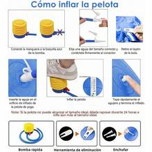 2pcs Pelota Pilates Incluye Pelota Yoga de 65cm y Pilates Ball de 25cm, Pelota para Embarazadas Antideslizante y Antichoque, Pelotas para Ejercicio chica Antipinchazos para Deportes, Fitness - Azul - Ver 10