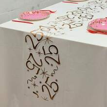 1pc Rose Gold Number Birthday Table Runner, 45th Birthday, 11.02*108.27/196.85/393.7 Inches, Birthday Party Decoration, Anniversary Retirement Party Supplies, Birthday Celebration, Party Supplies, Father's Day, Mother's Day - Rose Gold - View 24