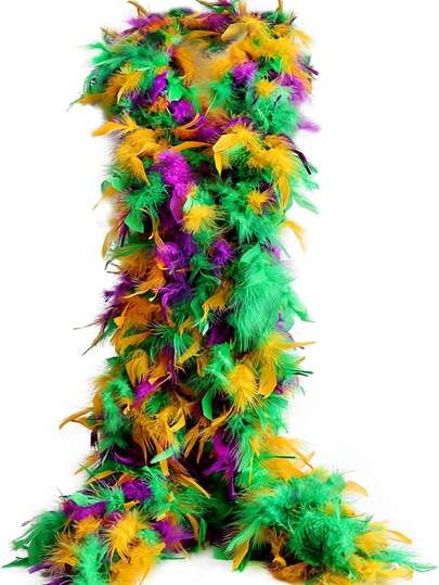 羽毛围巾，适合舞蹈、婚礼、派对、万圣节服装装饰、嘉年华羽毛披肩、圣帕特里克节羽毛披肩