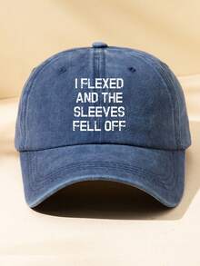 1顶男女通用户外休闲时尚字母标语印花复古可调节尺寸防晒四季水洗棒球帽，可调节后扣帽，男女皆宜，男士礼物 - A - 查看 5