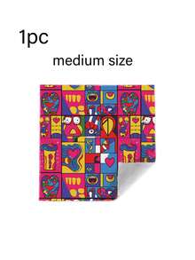 Self-Adhesive Magic Fabric Makeup Bag, Asymmetric Cat Pattern Inner Packaging, Wrinkle Cloth For Photography Lens Storage, Animal Element - Multicolor - View 24