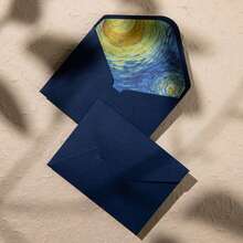 5 peças/10 peças Envelopes Vintage Impressão de Convites de Casamento Envelopes Forrados Papelaria de Convite Cartão Postal - Verde - Visão 3