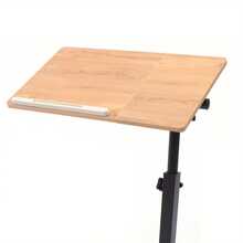 SENDERPICK Mesa de ordenador con ruedas - Color de madera negra y natural - Ver 8