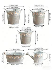 1 chậu trồng cây mini bằng sắt dập nổi kiểu cổ điển - Bình hoa để bàn bằng sắt, chậu trồng cây bằng sắt (thích hợp cho sân và ban công), dùng cho cây nhỏ, trang trí sân vườn ngoài trời. - Nhiều màu - Xem 9