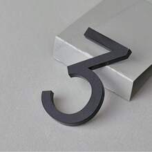 3D亚克力现代门牌号牌，自粘式墙面安装门牌，无需用电 - 耐用耐候材料