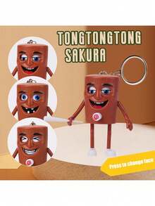 Italian Crazy Doll Squeeze Change Face Keychain Stress Relief Toy Anime Character Tung Tung Tung Sahur Tralalero Tralala Backpack Hanging Decor Accessory Party Favor Gift - Multicolor - View 5