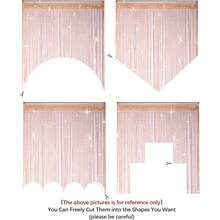 1pc 1m*2m Silver Thread Door Curtains For Home Decoration, Suitable For Wardrobes, Bedrooms, Venetian Blinds, Living Room Partitions, Foyers, And Also Available As Dense Tassel Door Curtains For Weddings And Celebration Events