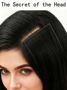 2片隐形发垫，专为女性设计 - 专为头顶高耸人士打造，自然蓬松，告别突兀的造型，轻松解决头顶扁平问题，视觉上增加发量，隐形无痕，适合日常通勤/约会/工作场合，专为追求自然蓬松发量的女性设计，配有发夹和发卡等配件。假发片、发饰、头饰、发卡 - 彩色 - 查看 2