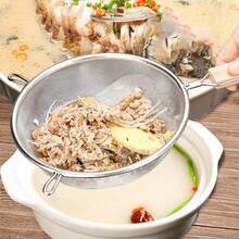 Stainless Steel Mesh Strainer Ladle With Dual Side Handles And Wooden Handle – Long-Lasting Kitchen Skimmer For Removing Residue, Oil Filtering & Cooking Prep - 銀色 - 查看 8