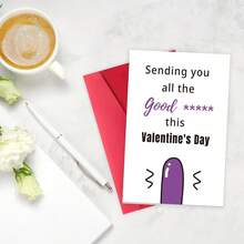 1PC Funny Valentines Day Card Gifts For Him Her, Romantic Valentine's Day Gift, Naughty Valentines Day Cards For Husband, Boyfriend, Fiance, Wife, Girlfriend Or Fiancee, Unique Anniversary Birthday Card Gifts For - one-size - View 4