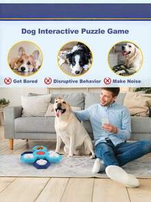 1pc New Multi-Layer Rotating Pet Interactive Toy Puzzle Feeder, Slow Feeder Rotating Tray Dog Food Training Toy - Multicolor - View 2