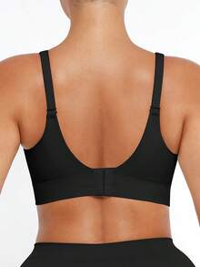 FeelinGirl Wireless Supportive Bra For Women, Seamless Comfort Bralettes No Underwire Full Coverage Everyday Bras - 黑色 - 查看 3