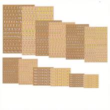 YITAPE Single-Sheet Resin Letter Stickers, Resin Scrapbook Supplies, Small Letter Stickers, Alloy Letter And Number Stickers, Self-Adhesive, Gold And Silver. - Multicolor - View 9