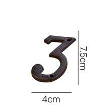 1pc 3 Inch House Number Sign, Home Address Letter Number, Vintage Cast Iron Home Number Solid Metal Gate Mailbox Number - Multicolor - View 21