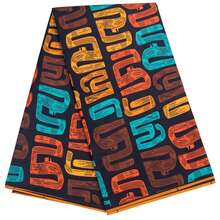 Kain Poliester Tekstur Kasar Motif Lilin Afrika, Ukuran 1yd/3yd/6yd, Pola Ankara Nigeria Berwarna-warni, Cocok untuk Selimut Patchwork, Kaos, dan Rok, Pilihan Ideal untuk Desainer Fesyen dan Penggemar Kerajinan Tangan - MultiWarna - View 7