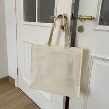 Christian Dior 41*38*2cm Mesh Butterfly Embroidered Tote Bag, Large Capacity Multi-Function Casual Travel Handbag - Beige - View 9