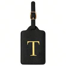 个性化首字母行李牌，皮革字母可爱行李牌，带隐私姓名卡，刺绣字母组合旅行包背包标签，送给女性、儿童、女孩、青少年（A~Z）的礼物，行李牌旅行配件，旅行必备，旅行收纳好帮手，适合海滩、暑假、返校季等场合。