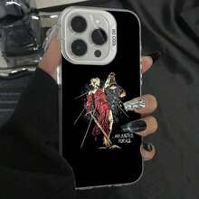 Y Justicia para Todos Funda de Teléfono 17, 16, 15, 14, 13, 12, 11, Pro, Max, Plus, M-Meta_llicaes Anti-Caída Gris Plata Mate - Z2 - Ver 7