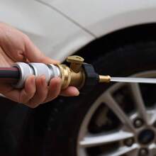 Boquilla de chorro de alta presin para manguera de jardn con vlvula de cierre, latn 2 juegos - inicial - Ver 4