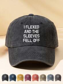 1顶男女通用户外休闲时尚字母标语印花复古可调节尺寸防晒四季水洗棒球帽，可调节后扣帽，男女皆宜，男士礼物 - A - 查看 12