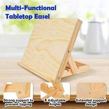 Easel Painting - Tabletop Easel Stand, Adjustable Angle Art Wooden Easels Painting, Canvases, Books, Artwork Displays Etc 13 4/5 Inches By 11 2/5 Inches - Wood - View 6