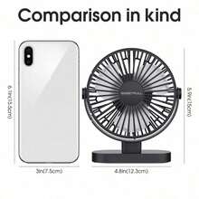 Sweetfull 1pc Portable Desktop Fan, USB Powered/With Hook/360° Rotation, Multifunctional Fan/Quiet Fan/Small Table Fan, Suitable For Bedroom, Kitchen, Office, USB Powered For Summer Cooling, Essential Item For Vacation And Travel - Multicolor - View 5