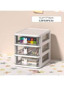 1 Stück Kaninchen-förmige Aufbewahrungsbox für den Schreibtisch, transparente Schubladenausführung, ideal für Schule, Studentenwohnheim, Make-up Aufbewahrung, Cartoon Schreibtisch Organizer, Mini Schubladenausführung Schreibtisch Kunststoff Aufbewahrungsbox, Kaninchen Stiftehalter - Verschiedenfarbig - Übersicht 12