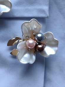 1PC/2PCS Elegant Flower Geometry Button Covers, Shirts Button Cover Clip On Button Covers Fashion Crystal Cufflinks Cover, Suitable For Tuxedo And Wedding Dresses Decoration - Multicolor - View 7