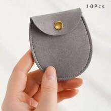 1pc/10pcs/50pcs Velvet Gift Bags, Jewelry Packaging Bags, Jewelry Gift Bags, Wedding Birthday Party Candy Bags, Earring Bracelet Necklace Compact Storage Bags, Party Confetti Celebration Gift Wrap Bags