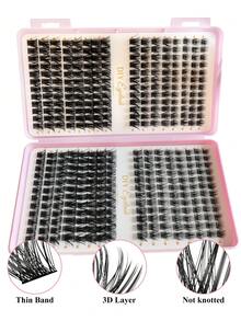 384pcs Individual Lashes, DIY Eyelash Extension, Lightweight Soft Cluster False Lashes For Daily Wear, Natural Looking Wispy False Eyelashes - CC - View 2