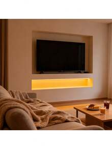 Tira de luz LED flexible alimentada por batería, luz cálida, personalizable, adecuada para cajas de regalo, armarios y gabinetes (baterías no incluidas). - luz cálida - Ver 6