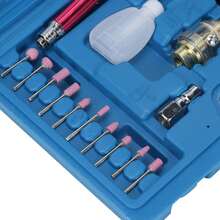 17-Piece Air Micro Die Grinder Kit – 54,000 RPM High-Speed 1/8" Air Grinder For Precision Grinding, Lightweight & Compact Design - Blue - View 4