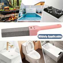4pcs Pumice Stone Toilet Cleaner With Handle, Powerful Pumice Stone Cleaning, Removes Hard Water Stains & Calcium Deposits, Suitable For Swimming Pool, Toilet, Kitchen Sink, Grill, Bathtub, Christmas, Toilet Brush - Multicolor - View 4