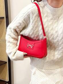 This New, High-Quality Women's Underarm Bag Is Stylish And Versatile, Suitable For Daily Commutes, Casual Shopping,Outdoor Dates,And Convenient Travel - Đỏ - Xem 4