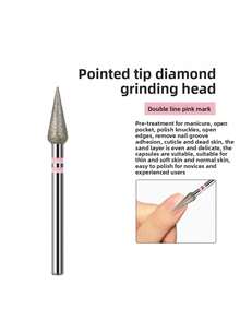 1支锥形碳化钨美甲钻头，俄罗斯美甲工具，用于去除角质层、死皮、抛光美甲，精准打磨，光滑平整，专业沙龙级耐用高效美甲护理必备品 - 彩色 - 查看 10