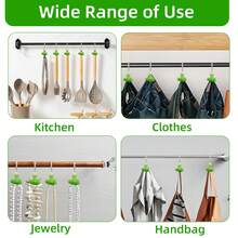 12Pcs Adorable Green Frogs, Natural Decorative Shower Curtain Hooks, Sturdy . Perfect Personalized Choice For Secret Santa Gifts, Holiday Hostess Gifts, Or Festive Presents. Perfectly Complements Christmas Home Decor, Bedroom Accents, Entryway Storage, Living Room Holiday Arrangements, And Closet Organization. - Multicolor - View 5