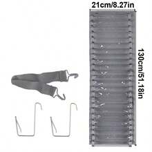 Vinyl Roll Holder With 48 Compartments And Keeper With Door Hooks And Strap - Grey - View 6