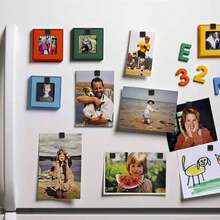 10pcs Mini Square Refrigerator Magnets, Strong Self-Adhesive Magnetic Stickers, Strong Adsorption, Traceless Removal, Suitable For Whiteboards, Blackboards, Home Kitchen Refrigerators, Microwave Ovens, Wall Door Decoration, Or Office Calendars, School Supplies, Back-To-School Supplies - Multicolor - View 3