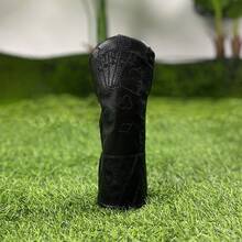 ​Classic Retro Poker-Patterned Black Wooden Putter Head Cover - Premium Durable Protective Gear | Ideal For Young Trendsetters & Family Golf Enthusiasts - Black - View 8