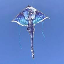3D Cut Mysterious Ice Dragon Kite - Durable Polyester, Suitable For Outdoor Beach & Park Fun, Creative Holiday Gift Idea, Best Choice, Perfect Gift (Includes 100m Kite String) (The Picture Does Not Show The Kite String Due To Beautification)