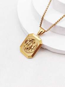 1pc Dragon Pendant Necklace, Punk Style Street Fashion Accessory For Men