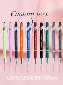 Customized Wedding Ballpoint Pens, Name Engraving Available, Personalized Gel Pens, Fun Custom Nurse Pens, Customizable Couple Pens, Customizable Wedding Crafts, Teacher Pens, Smooth Writing, Business Engraved Ballpoint Pens. Ideal As Birthday Gifts, Teacher's Day Gifts, Office Gifts - Multicolor - View 7